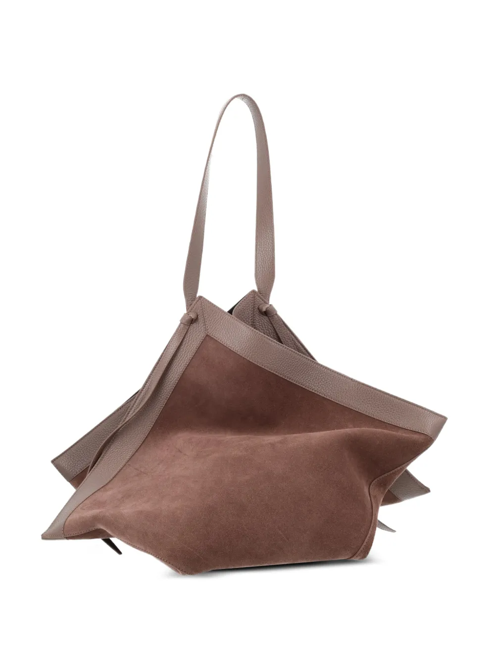 Yuzefi large Wonton suede tote bag - Marrone
