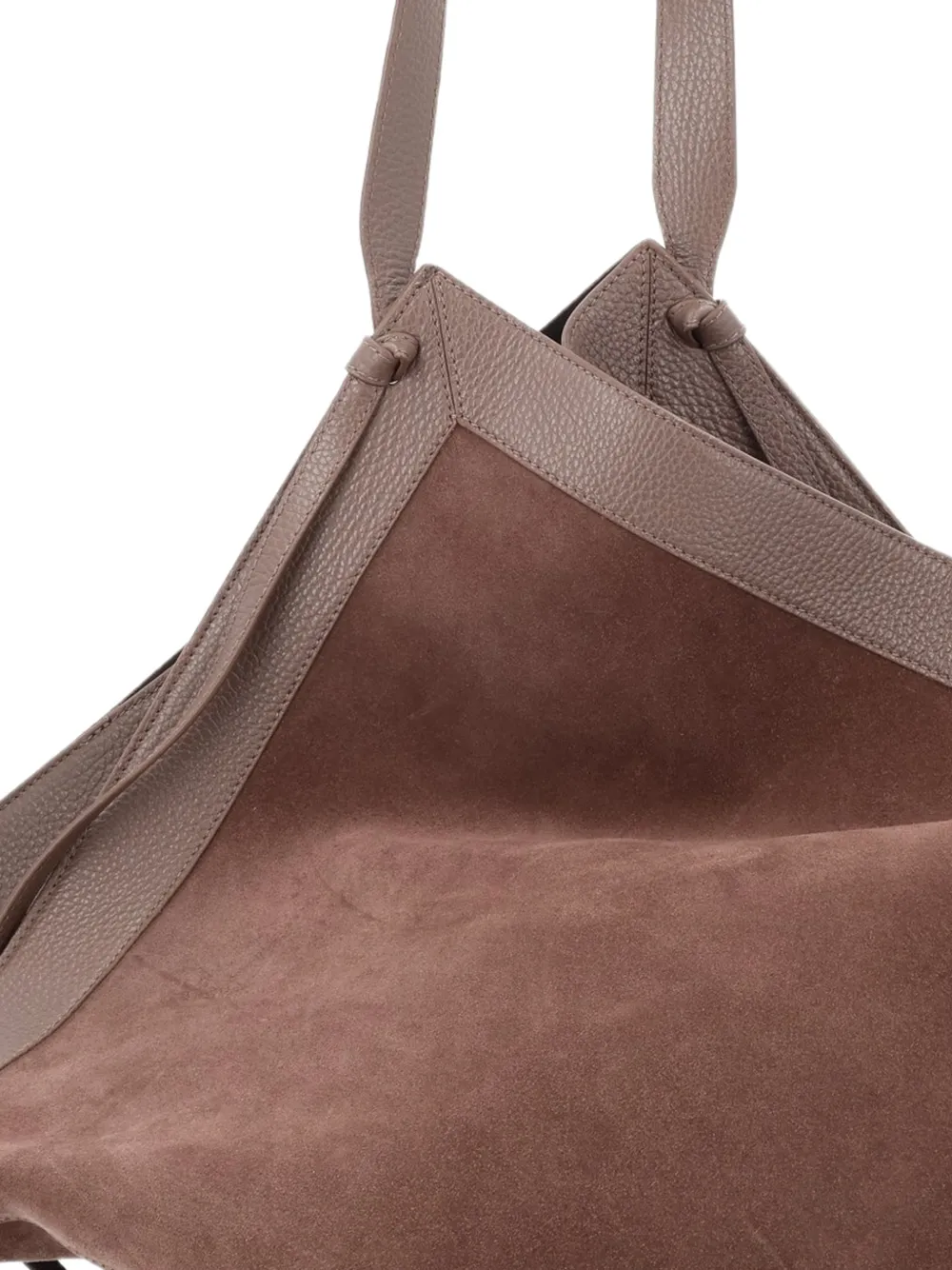Yuzefi Grote Wonton suède shopper Bruin
