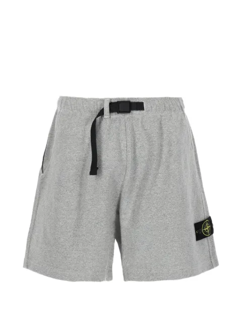 Stone Island Compass-patch buckled shorts