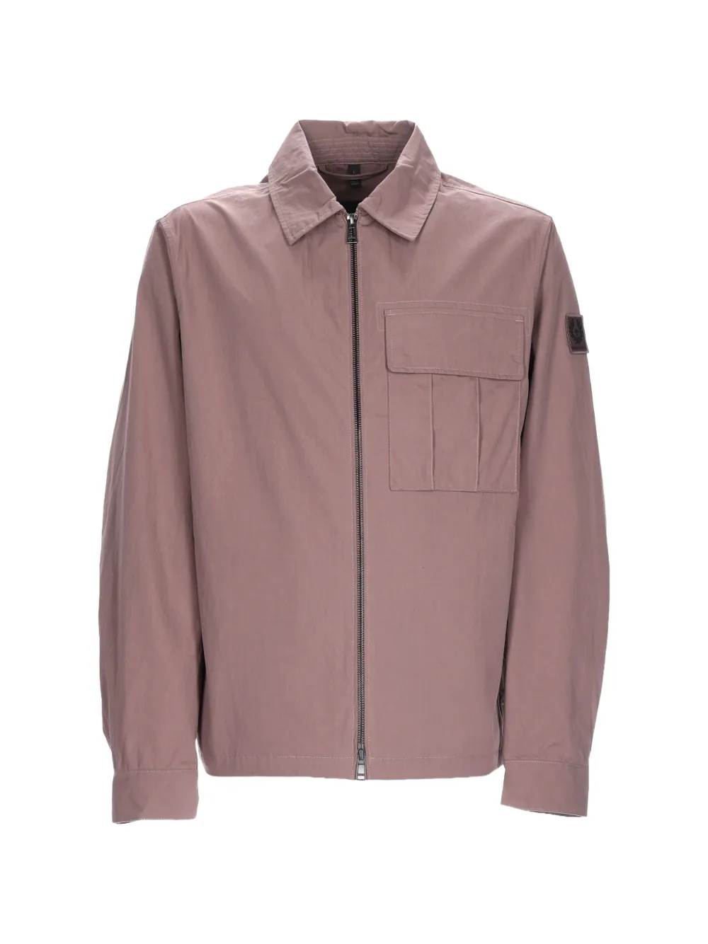 Belstaff logo-patch flap-pocket cargo shirt - Rosa