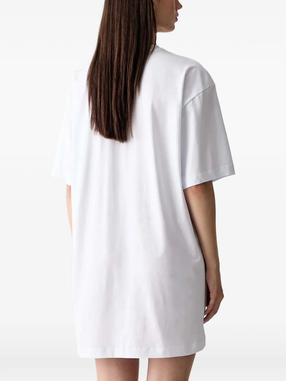 MSGM Mini-jurk met geborduurde bloemen Wit