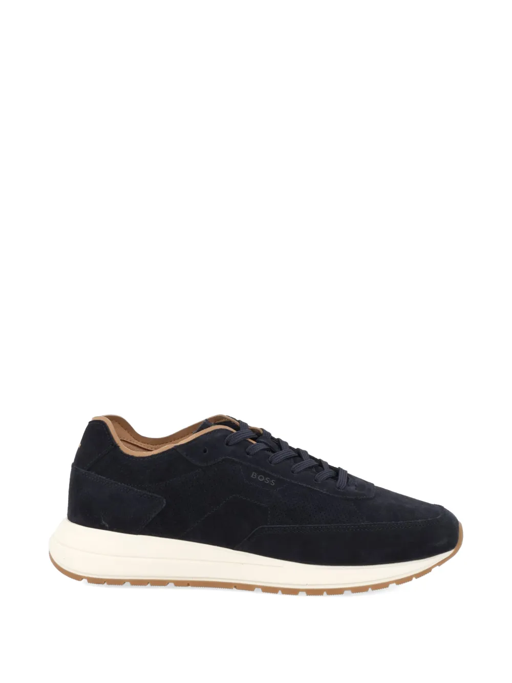 BOSS perforated suede sneakers - Blau