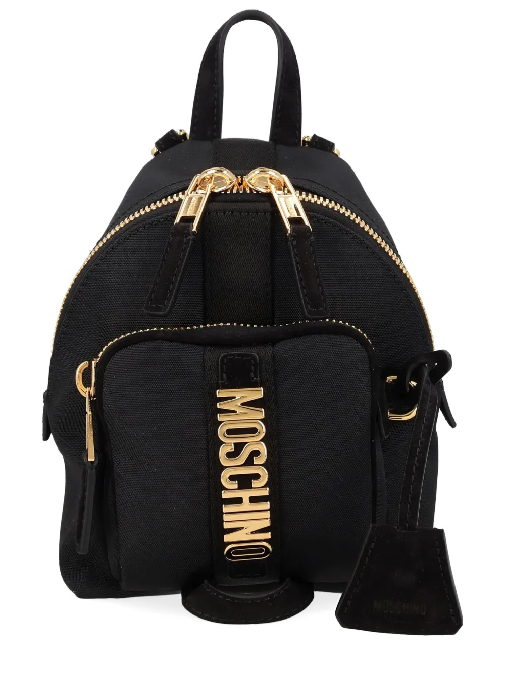 Moschino Cordura canvas rugzak met logoplakkaat Zwart