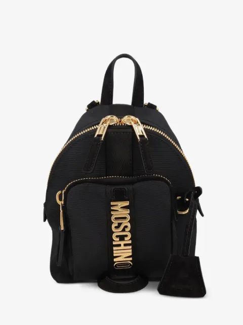 Moschino Cordura logo-plaque canvas backpack