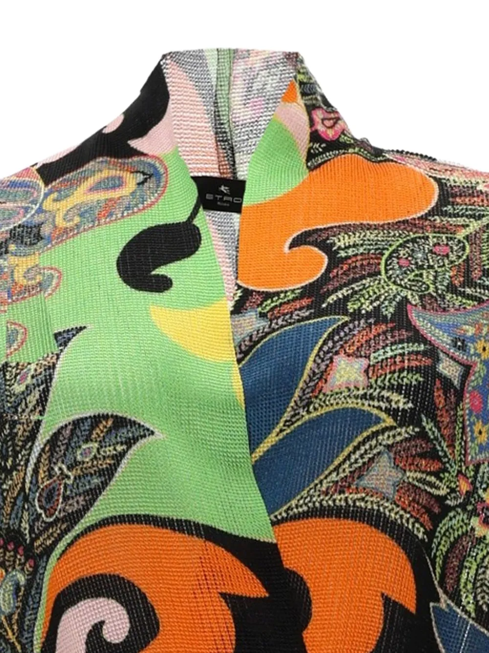 ETRO Vest met paisley-print en franje Groen