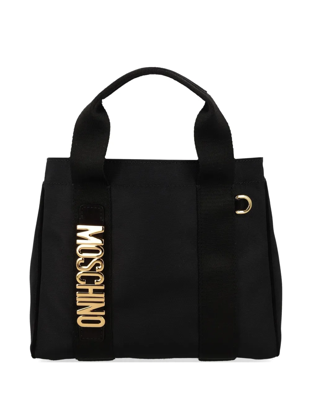 Moschino logo-plaque tote bag - Nero