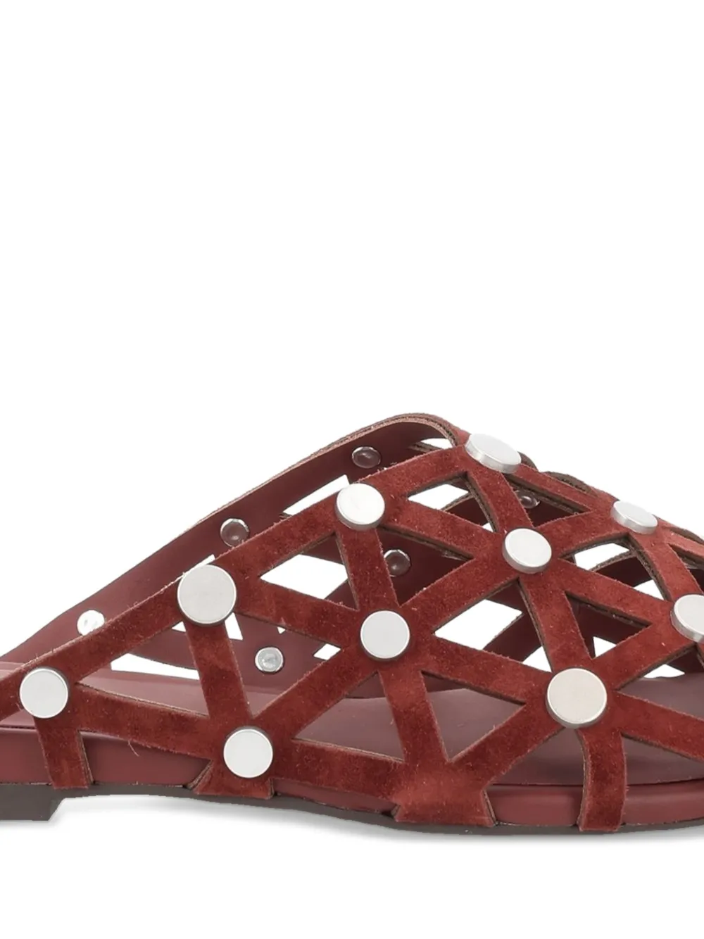 Ash Bone stud-embellished slides Bruin