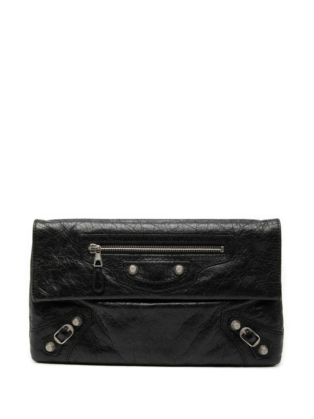 Balenciaga Pre-Owned 2013 Lambskin Motocross Giant 12 Envelope clutch bag - Nero