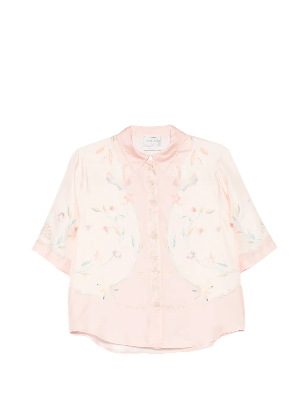 Forte Forte floral-print silk shirt - Rosa