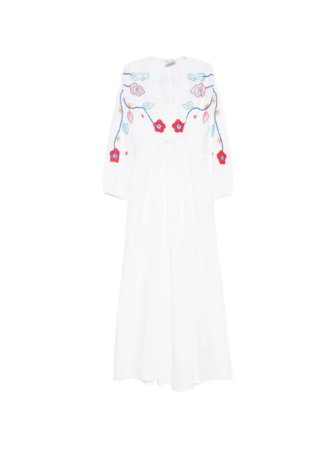 Forte Forte floral-embroidered cotton maxi dress
