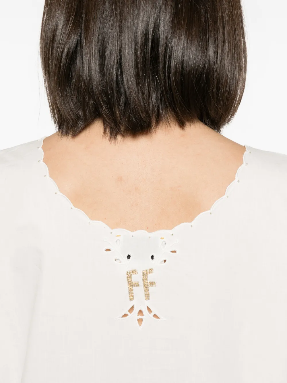 Forte Broderie anglaise shirt Wit