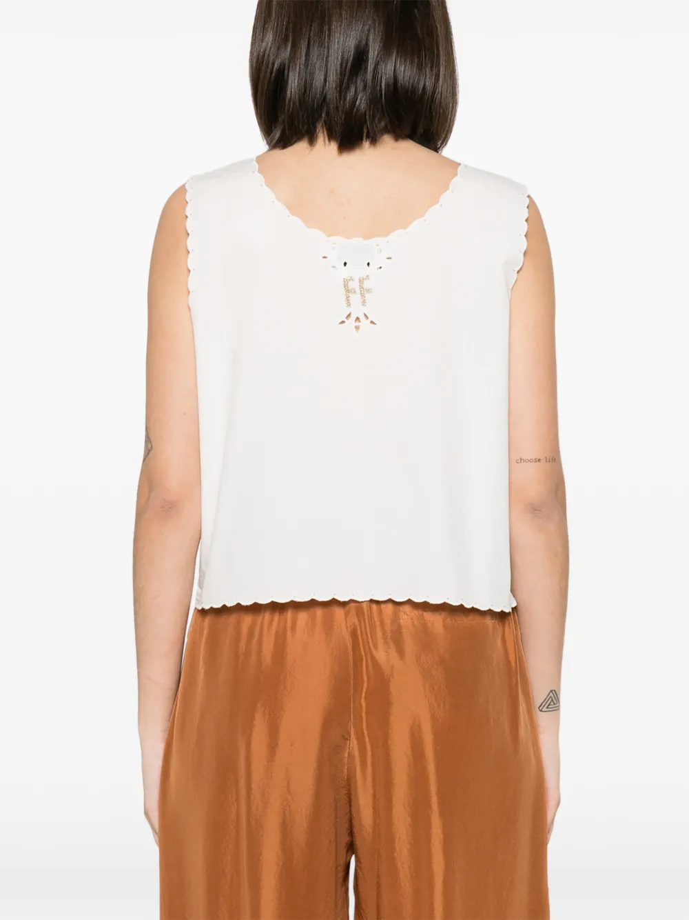 Forte Broderie anglaise shirt Wit