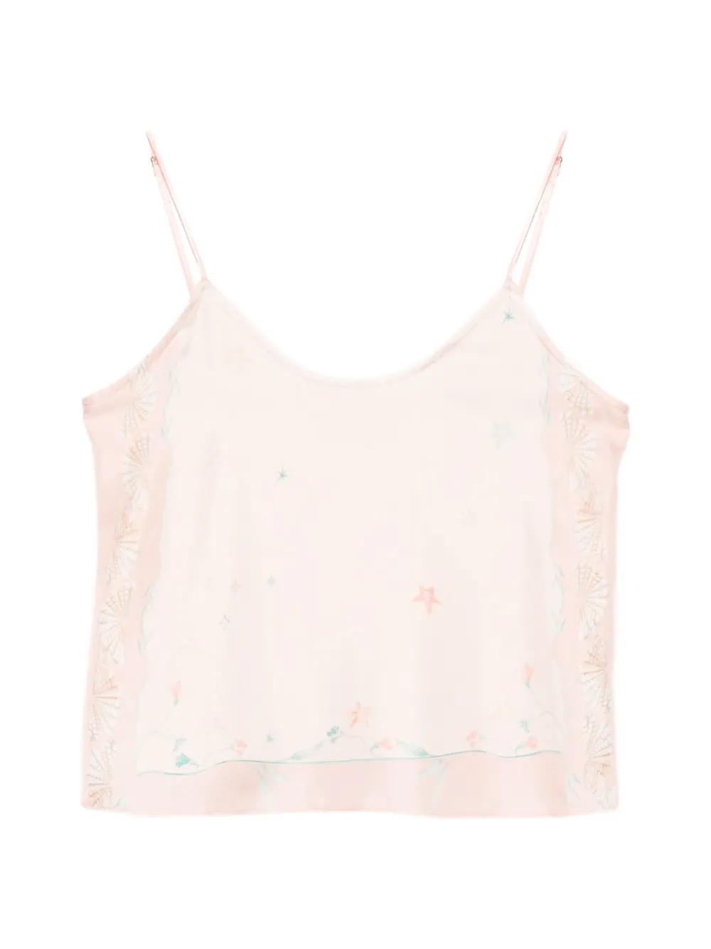Forte Forte shell-print silk top - Rosa