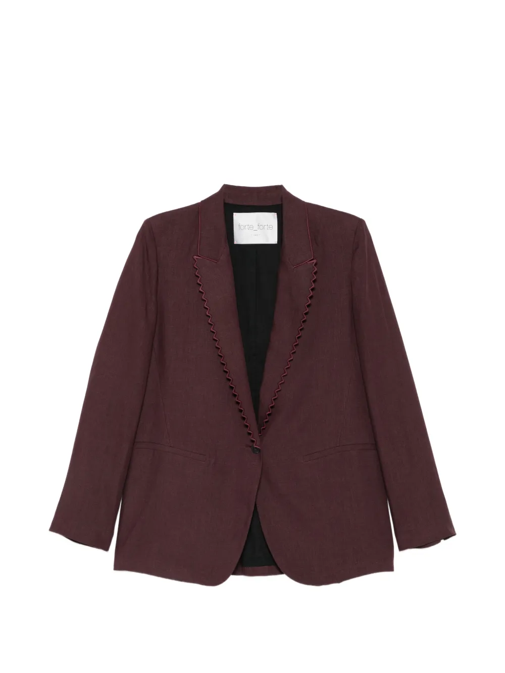 Forte Forte scalloped-edge peak-lapel blazer - Viola