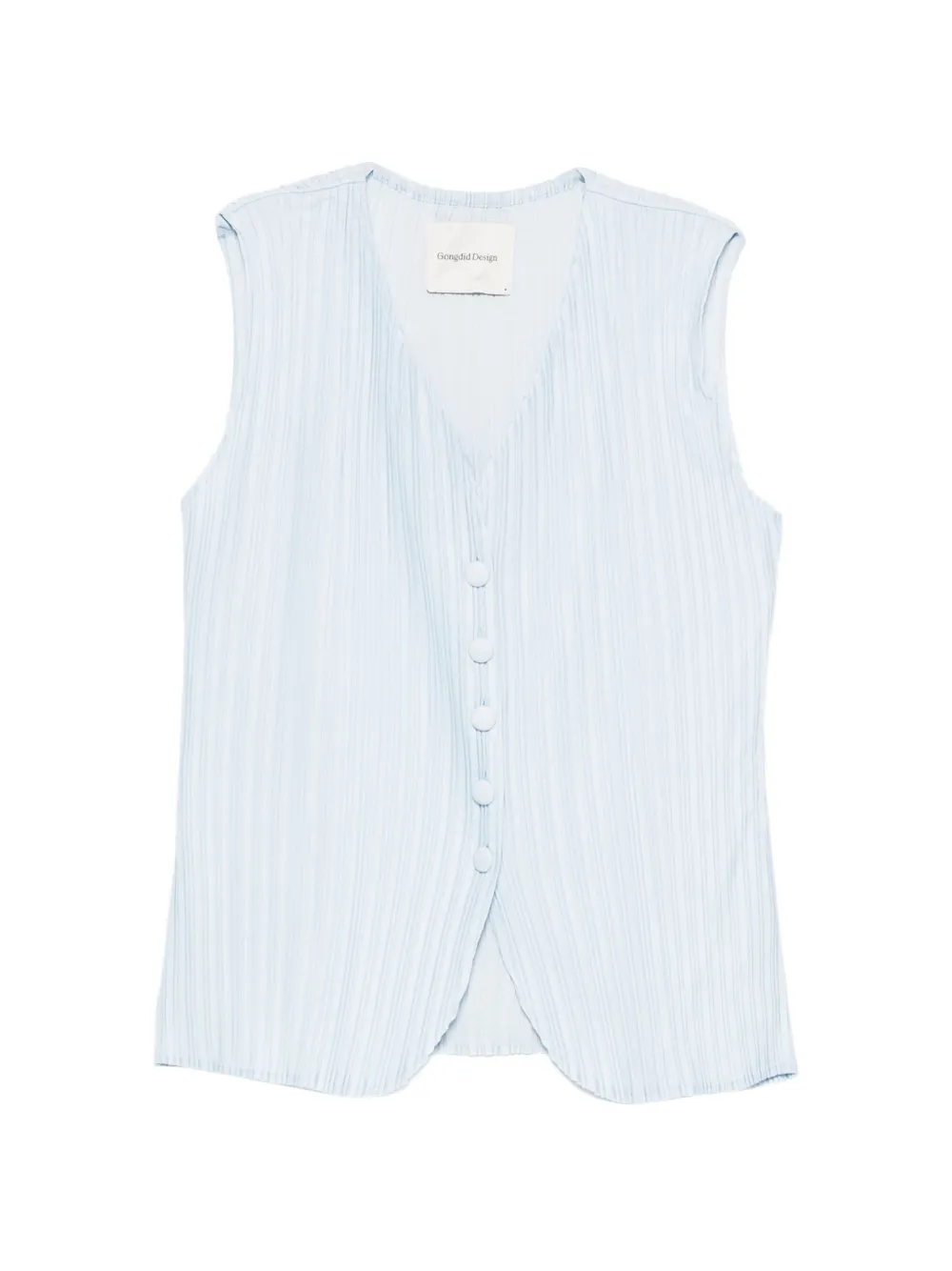 Gongdid Design pleated waistcoat - Blu