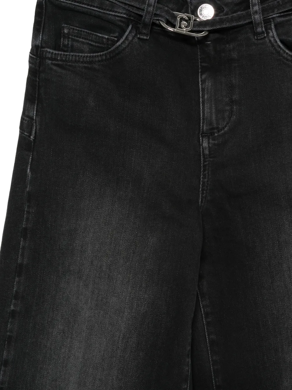 LIU JO Jeans met riemlussen en zak Zwart