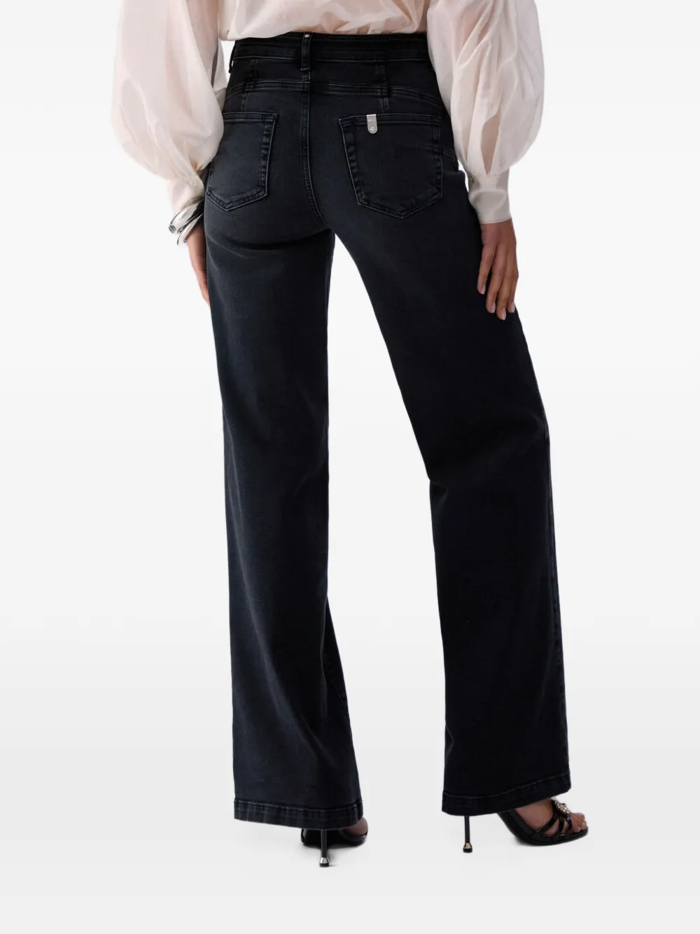 LIU JO Jeans met riemlussen en zak Zwart