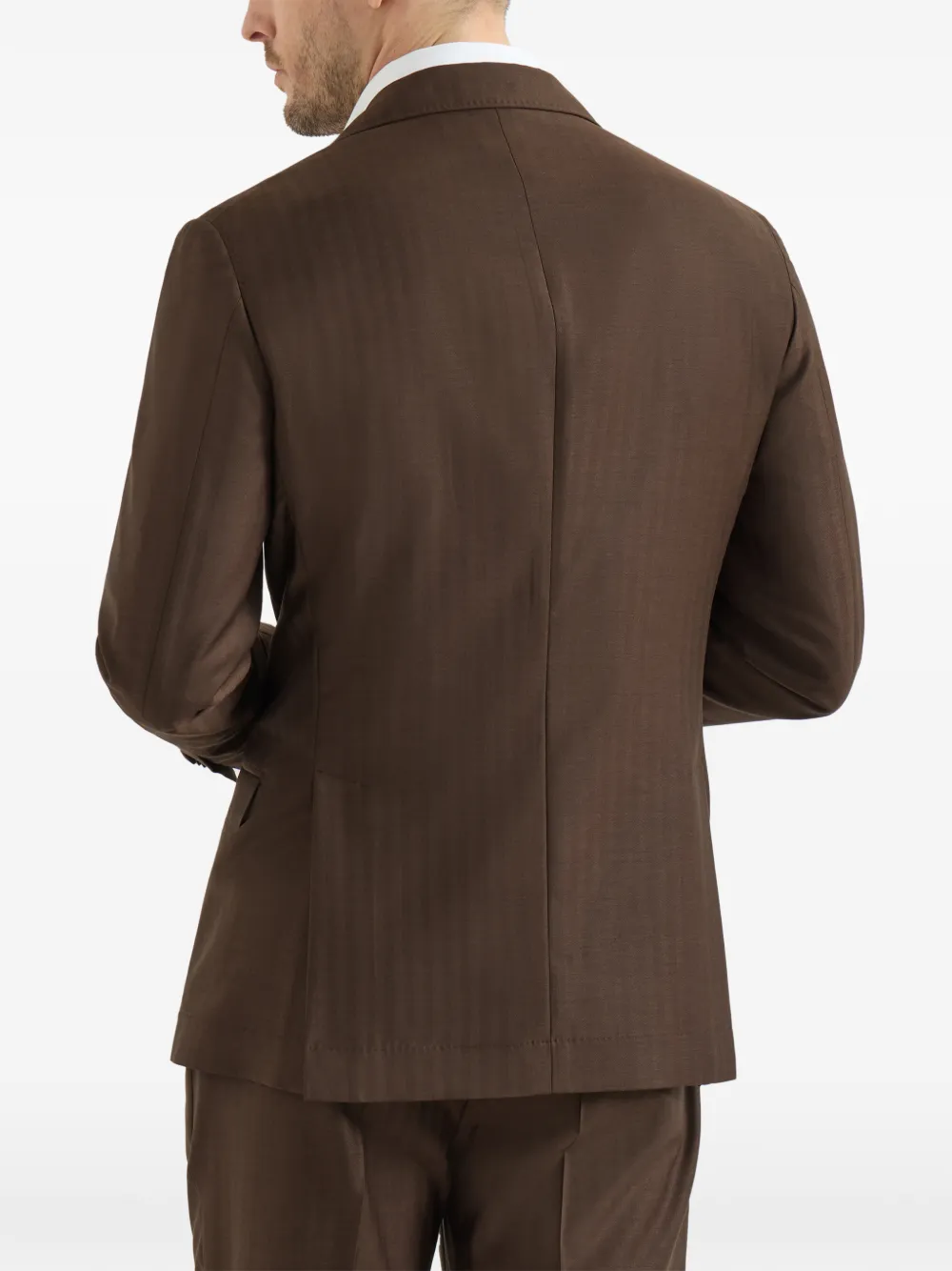 Brunello Cucinelli Gedeconstrueerde blazer van scheerwol en kasjmier Bruin