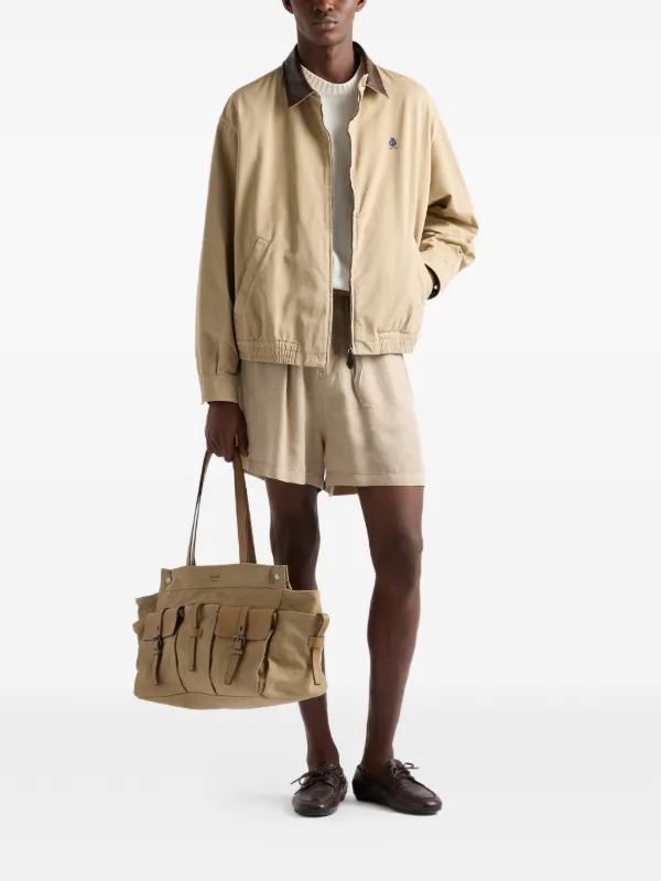 PRADA ブラウン系 キャンバス ハンドバッグ Prada ルート キャンバス＆レザー ハンドバッグ | ブラウン | FARFETCH JP