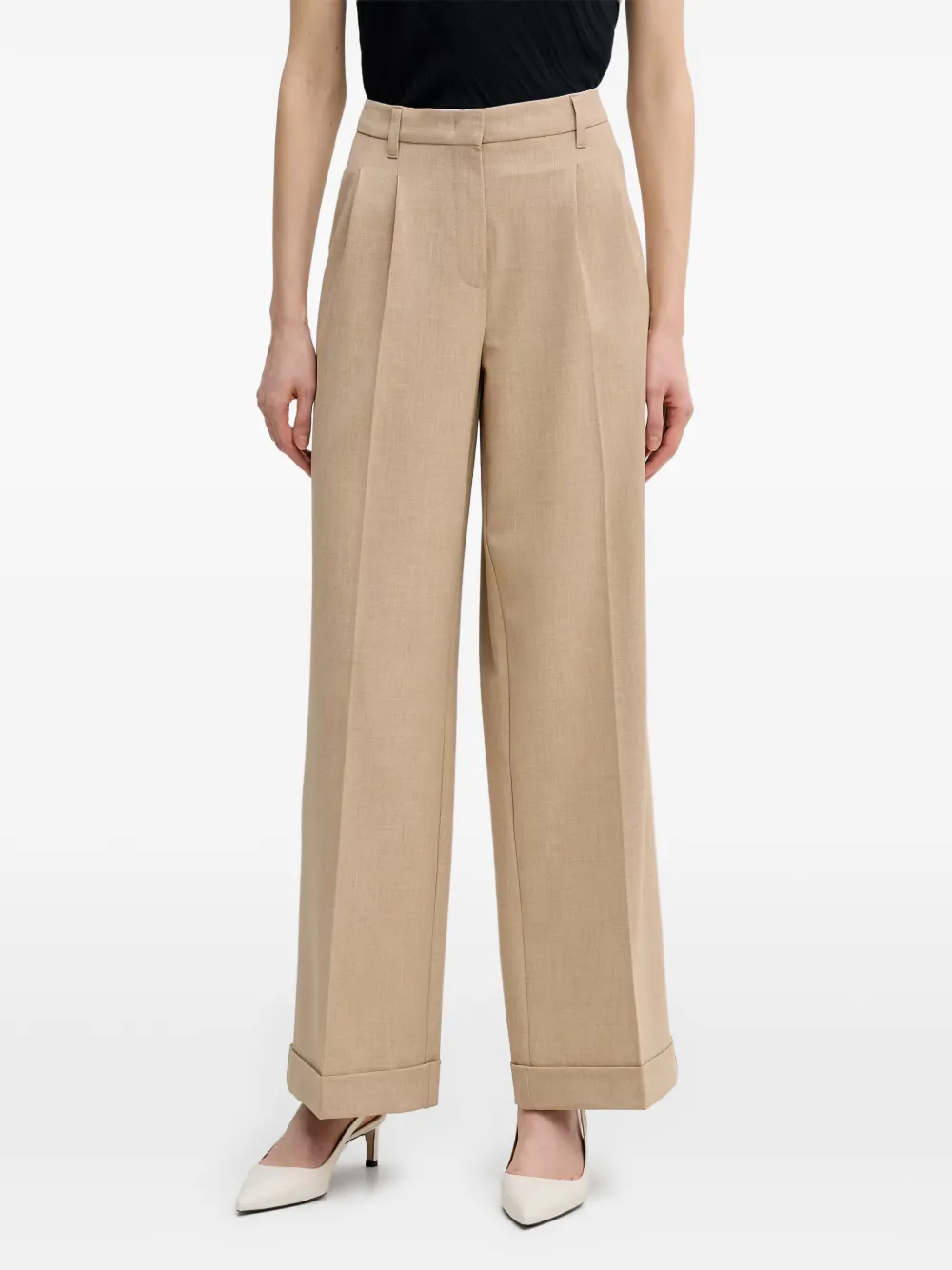Marc Aurel pleated-detail turn-up-cuff trousers