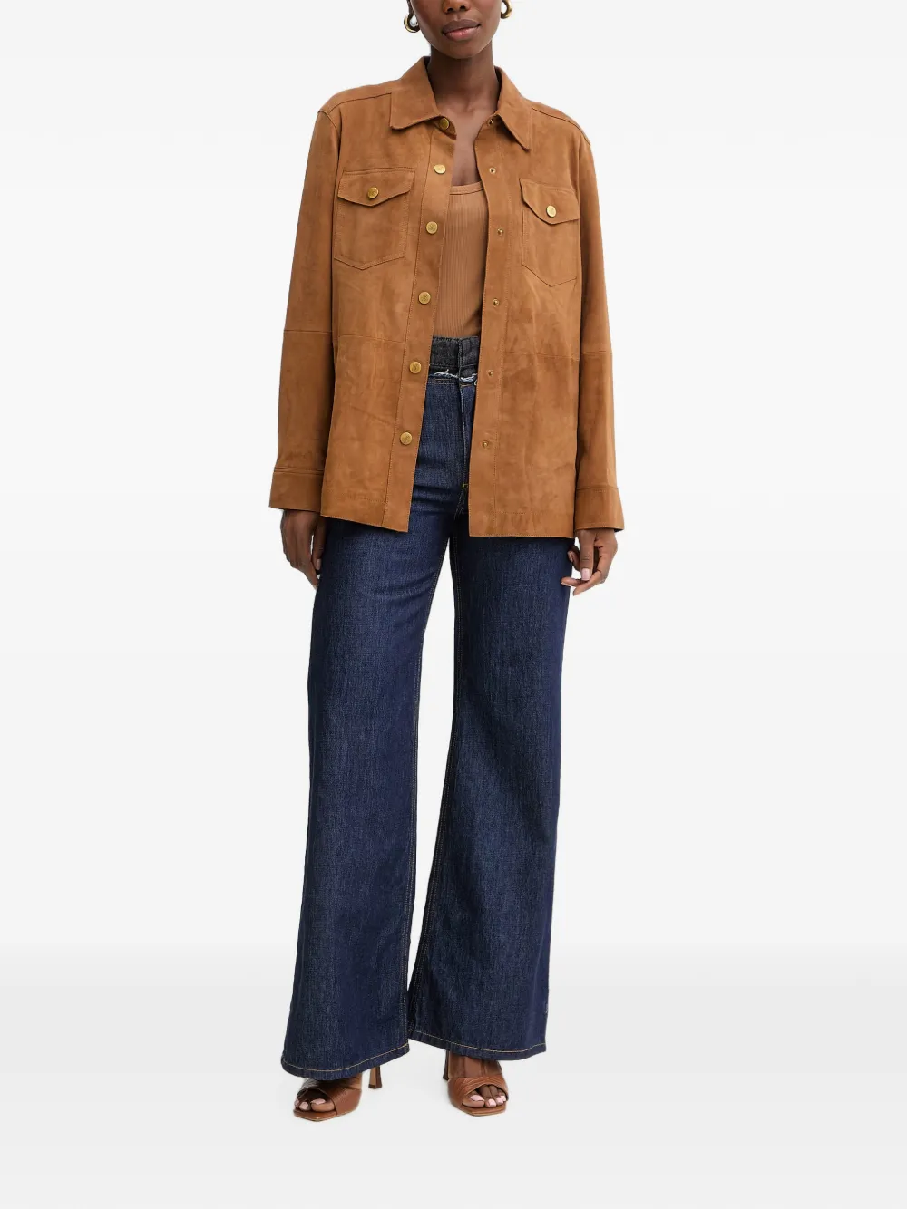 LUISA SPAGNOLI Button-up blouse Bruin
