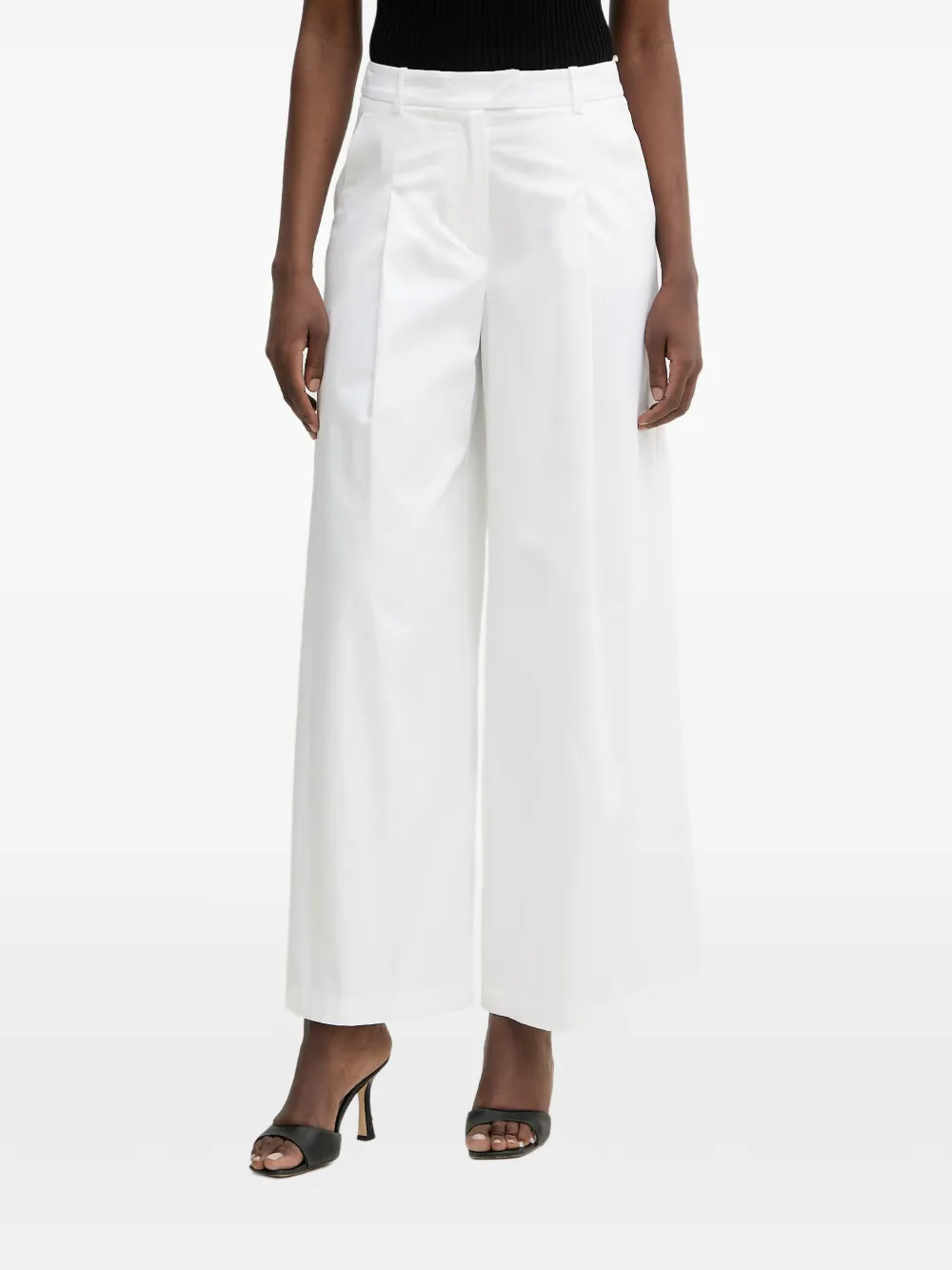 LUISA SPAGNOLI pleated wide-leg trousers - Weiß