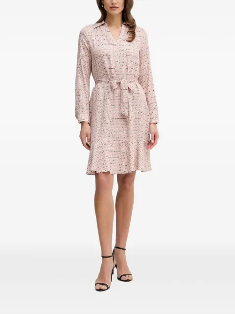 Marc Aurel geometric-print belted mini dress
