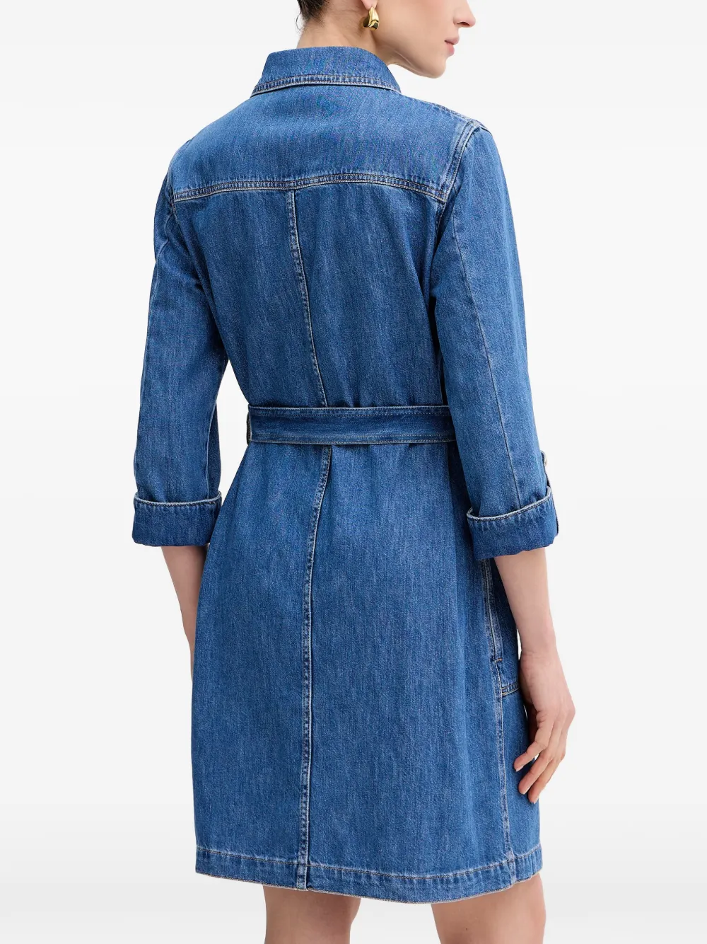 LUISA SPAGNOLI Passeto mini-jurk met ceintuur Blauw