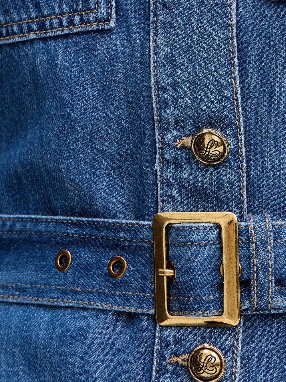 LUISA SPAGNOLI Passeto mini-jurk met ceintuur Blauw