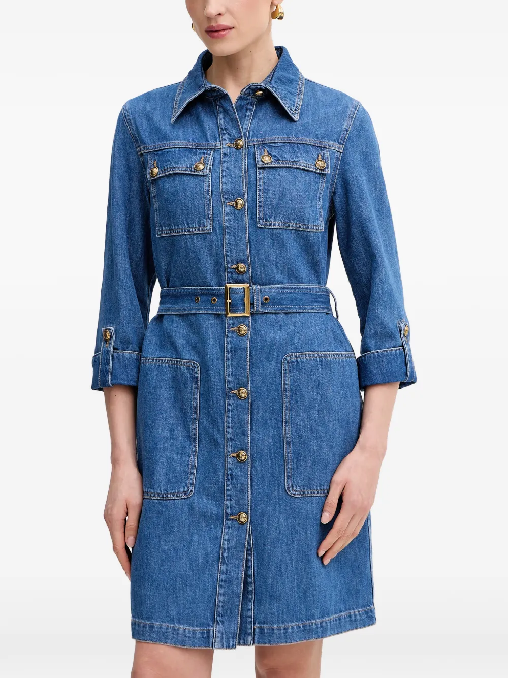 LUISA SPAGNOLI Passeto belted mini dress - Blu