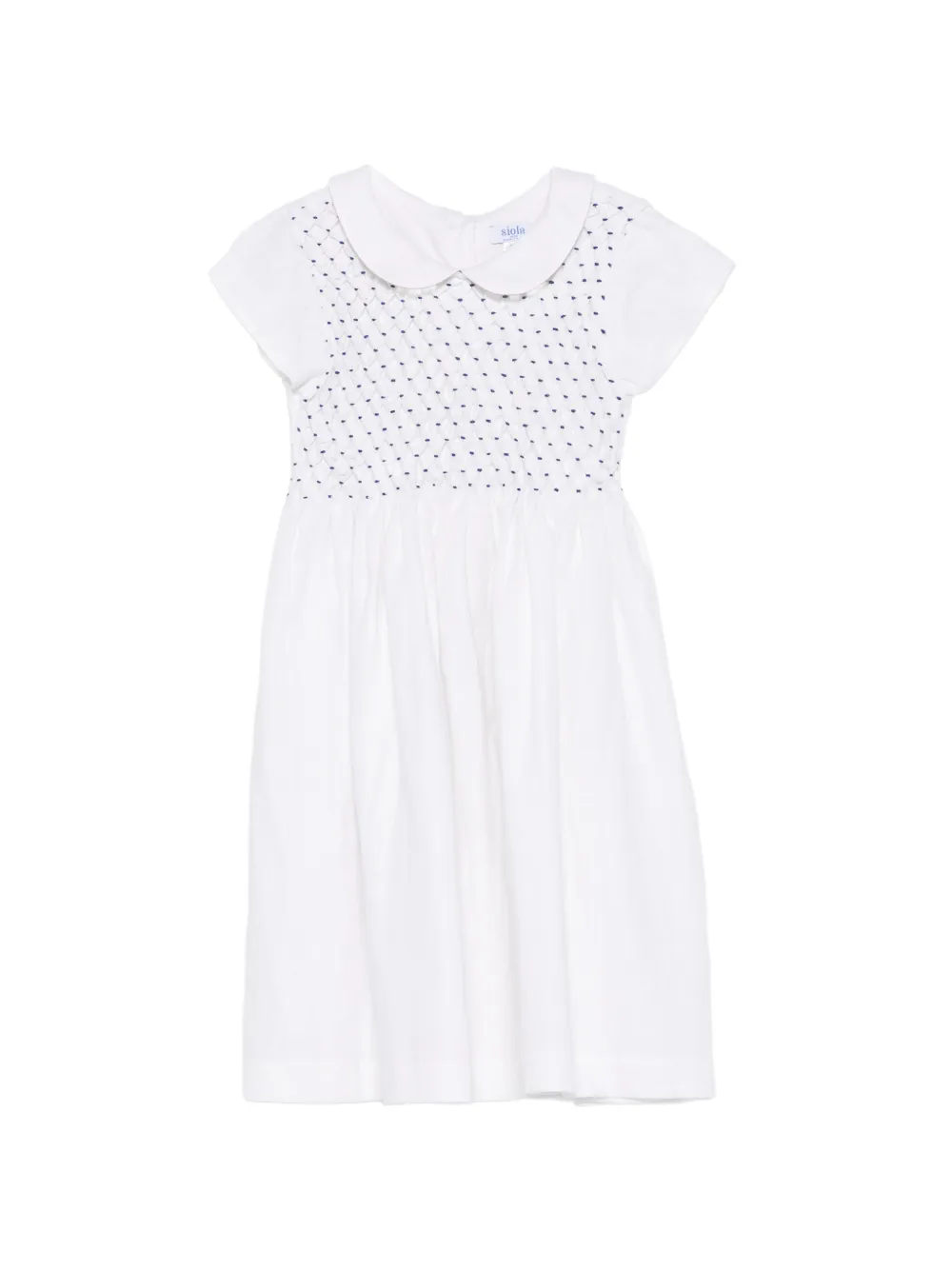 Siola round-collar dress - Bianco