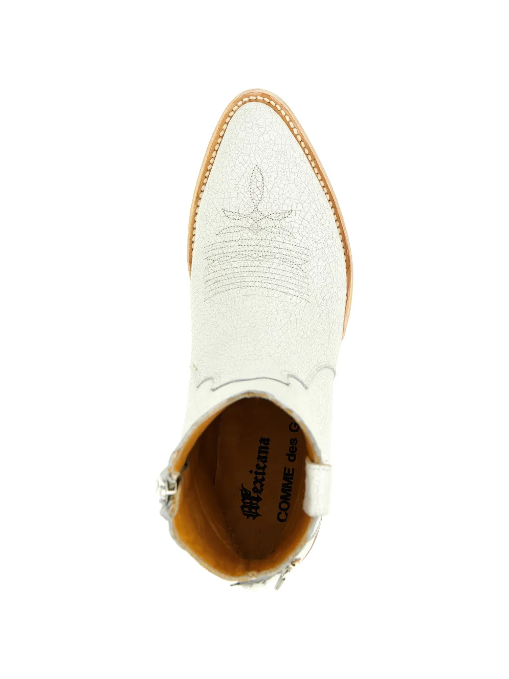 Comme Des Garçons X Mexicana embroidery charm-ankle boots Wit