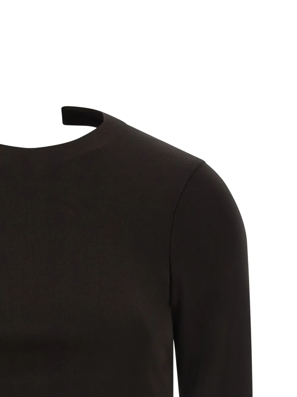 TOM FORD Top met ronde hals en open rug Bruin