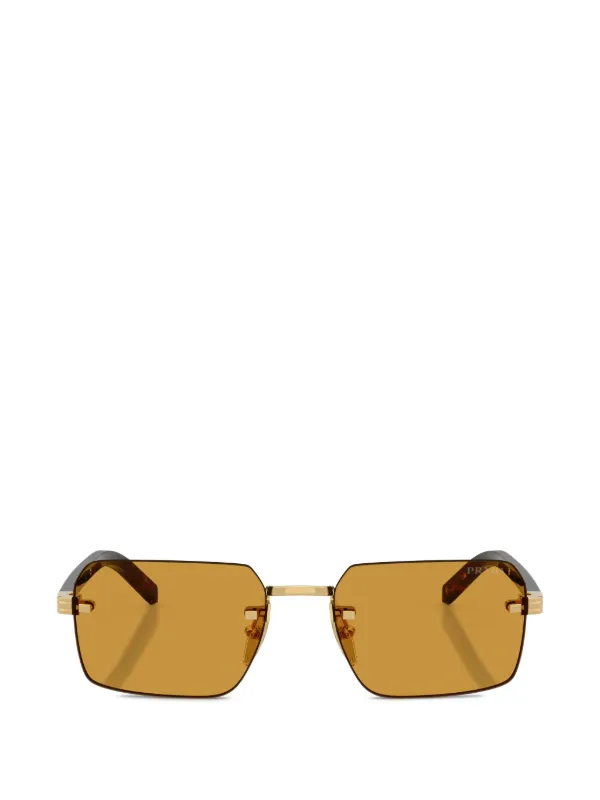 Prada Eyewear スクエアフレーム サングラス | オレンジ | FARFETCH JP