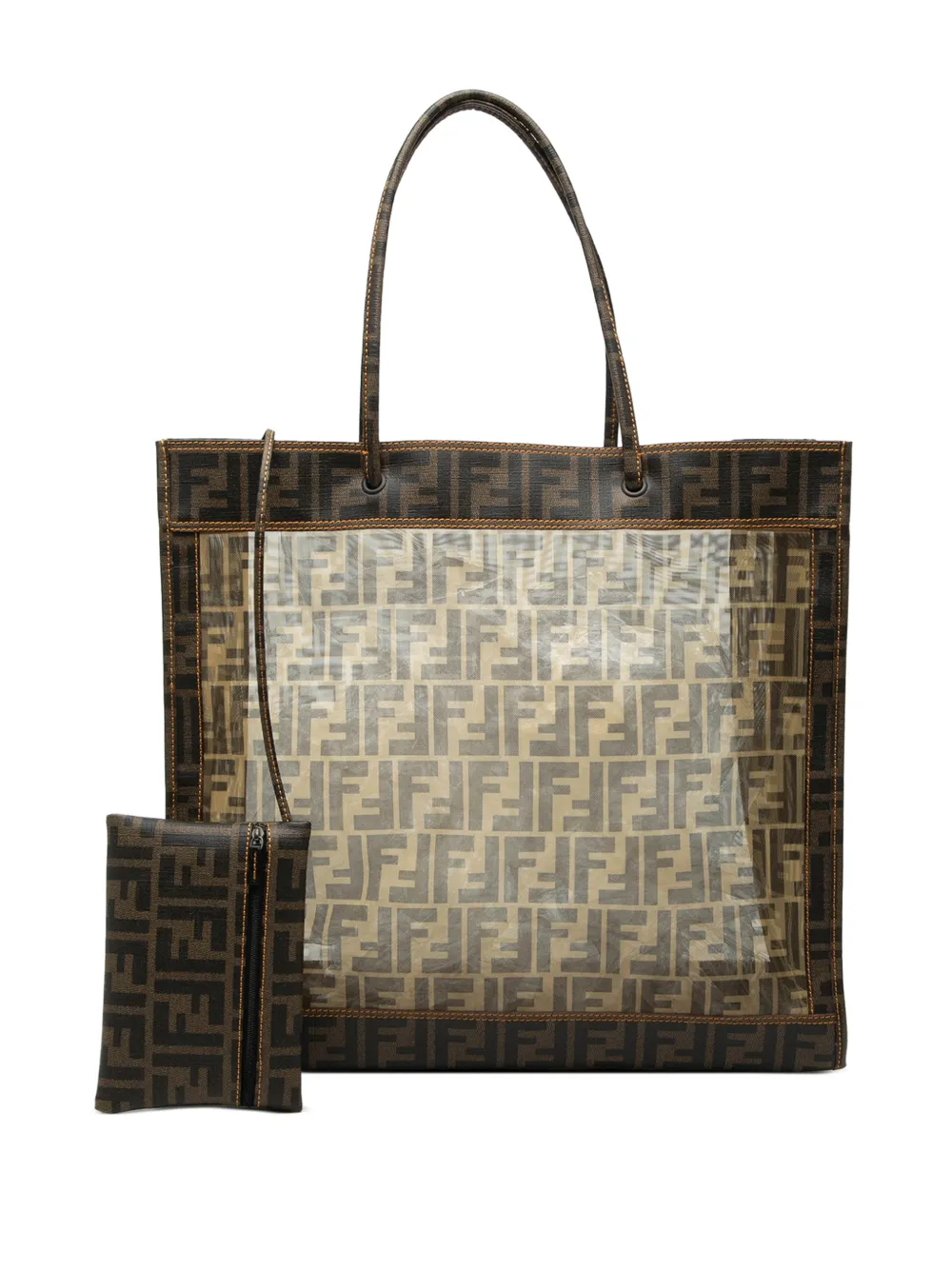 Fendi Pre-Owned 2000-2010 ラージ ズッカ メッシュ ハンドバッグ