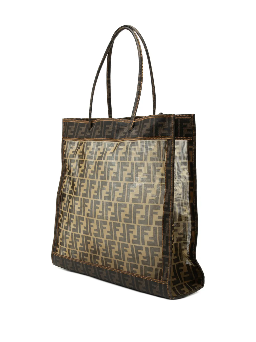 Fendi Pre-Owned 2000-2010 ラージ ズッカ メッシュ ハンドバッグ
