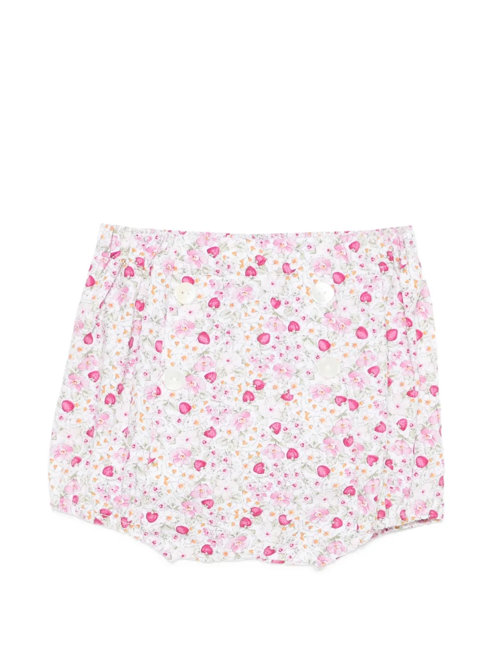 Siola strawberry-print bloomers - Bianco