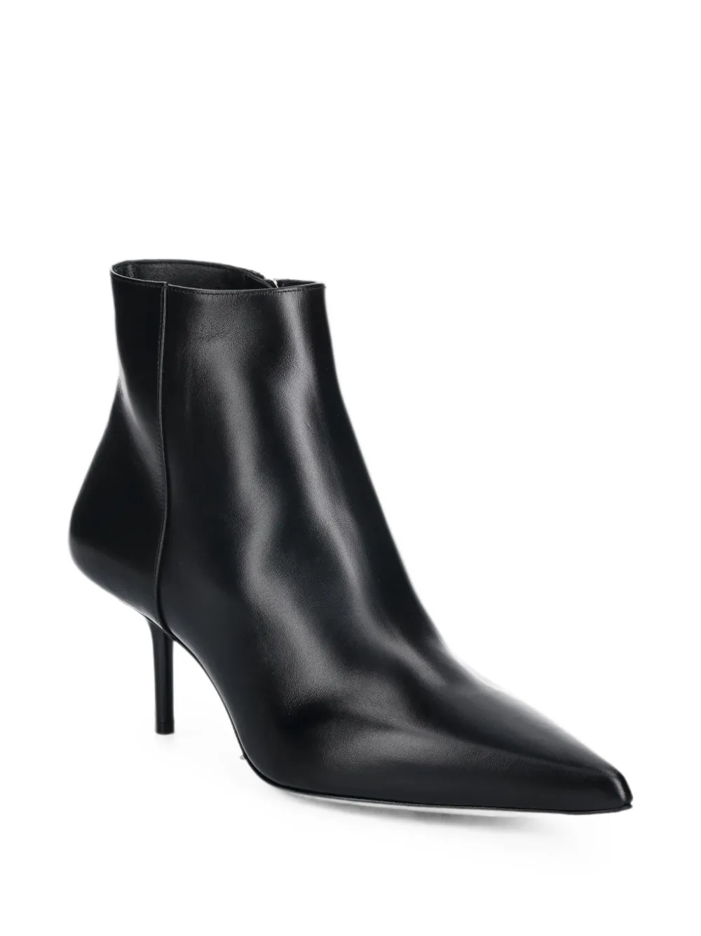 Max Mara pointed-toe leather ankle boots Zwart