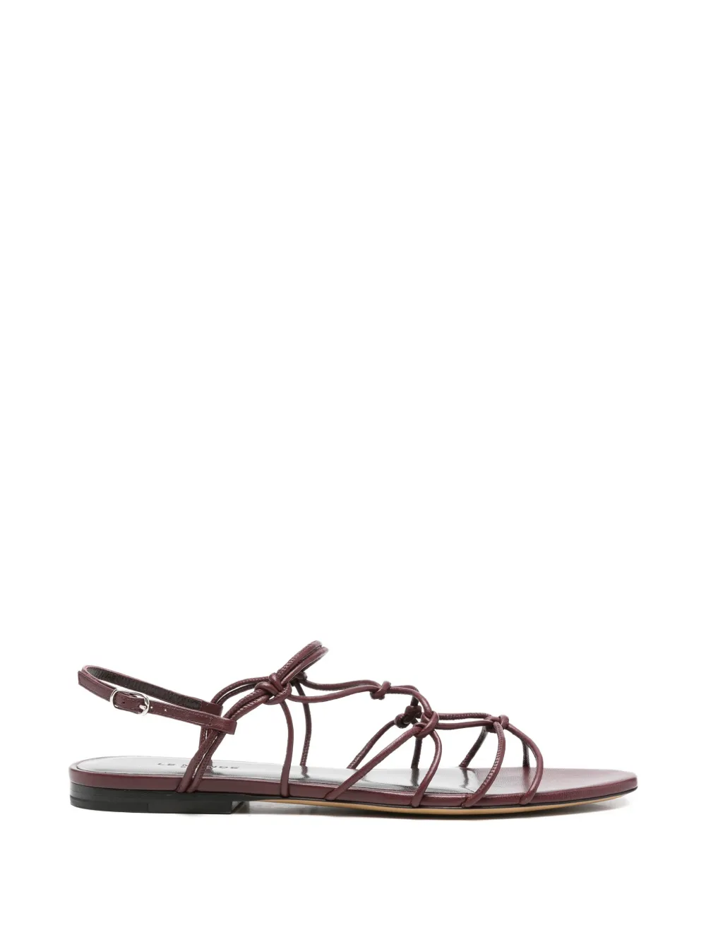 Le Monde Beryl knotted leather sandals - Rosso
