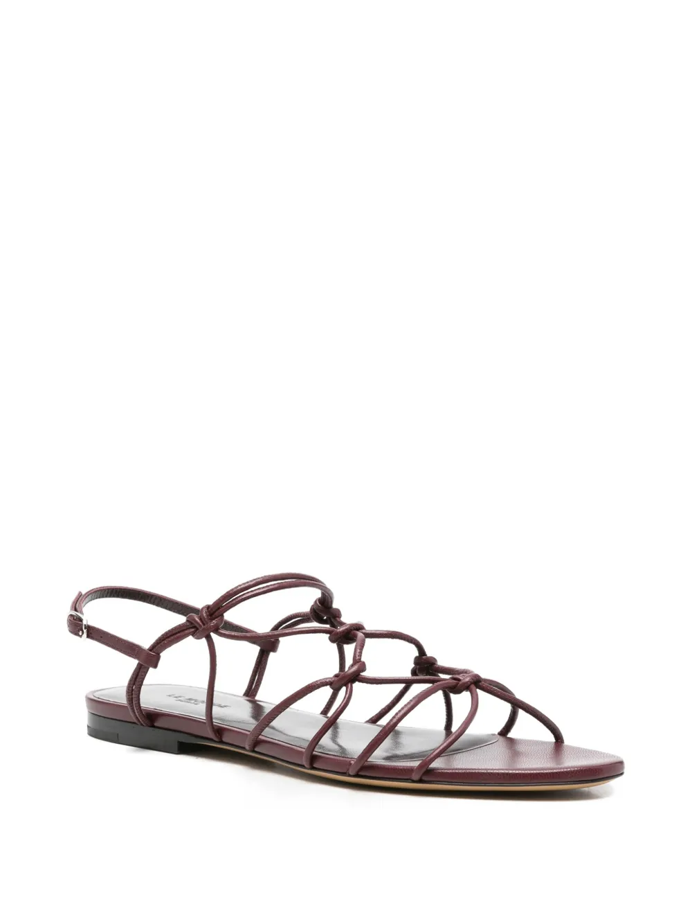 Le Monde Beryl Leren sandalen Rood