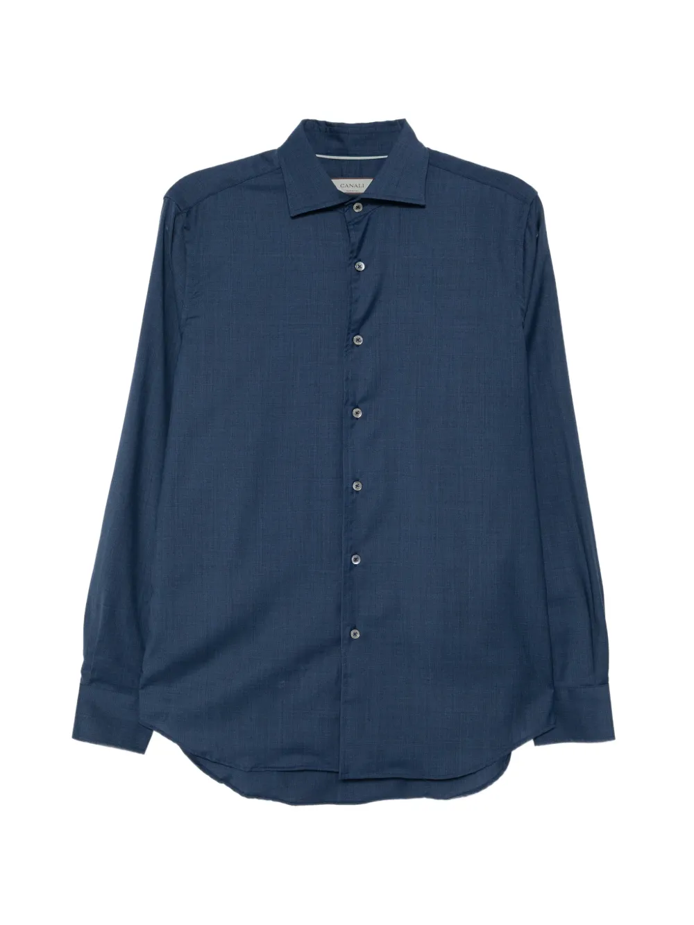 Canali button-up wool shirt - Blu