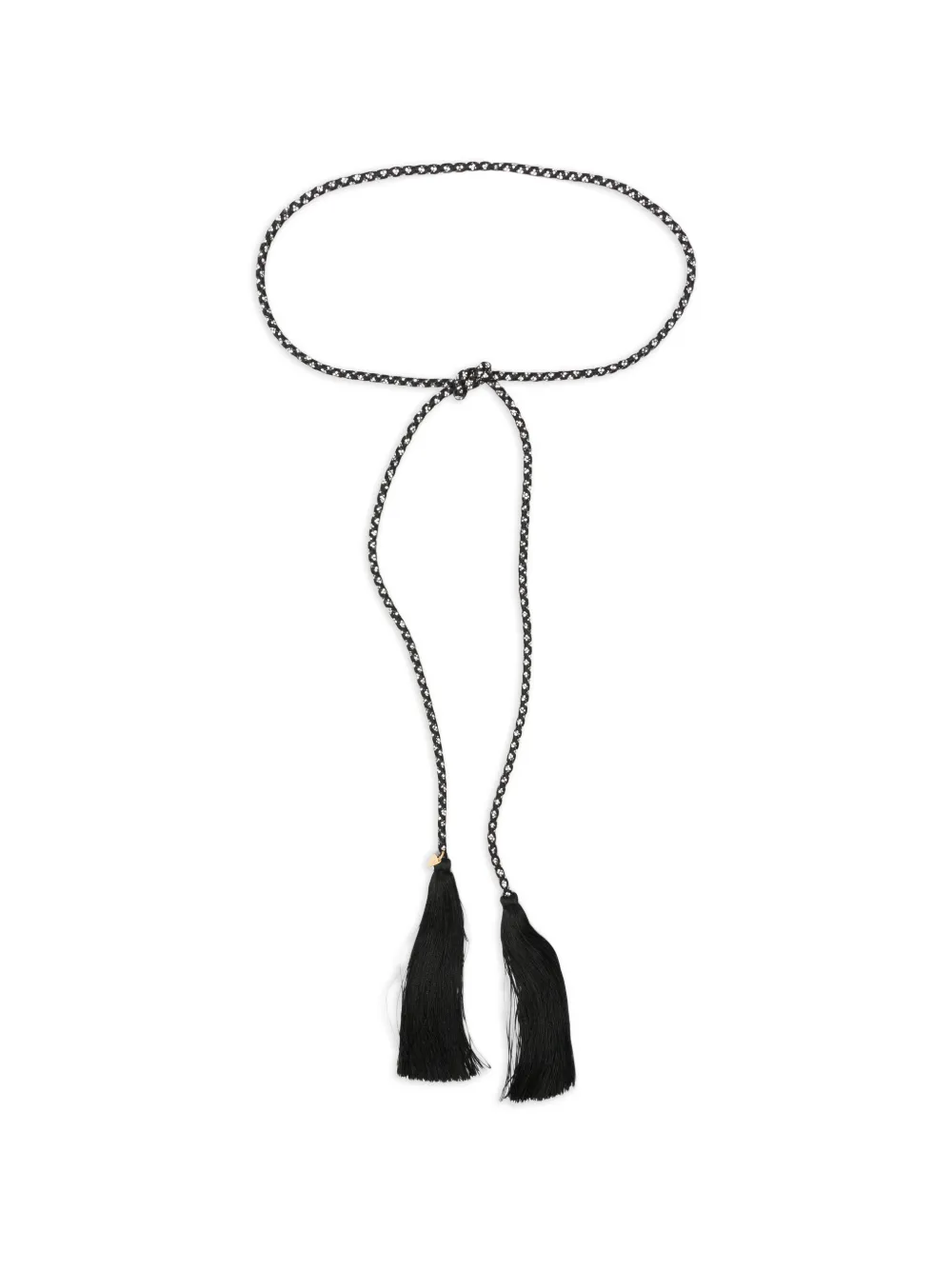 Forte Forte crystal-embellished braided belt - Nero