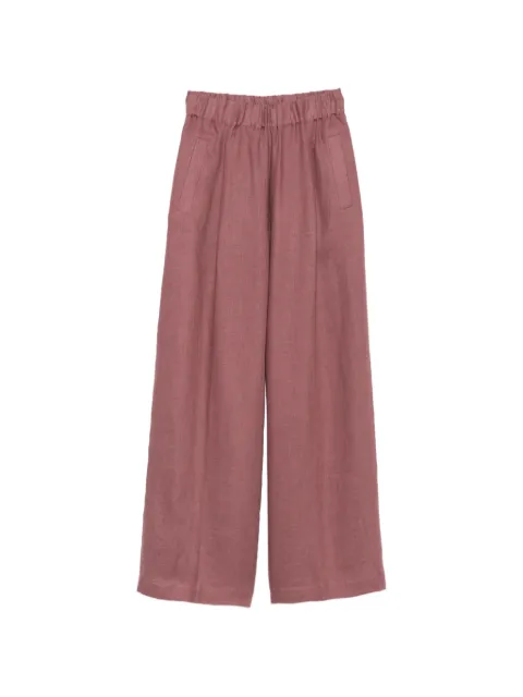 Semicouture elasticated-waist wide-leg trousers