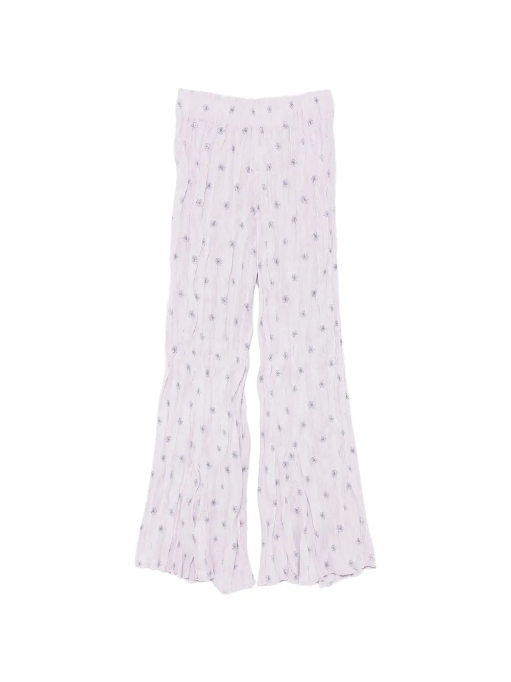 Gongdid Design Wavy floral-print trousers - Violett