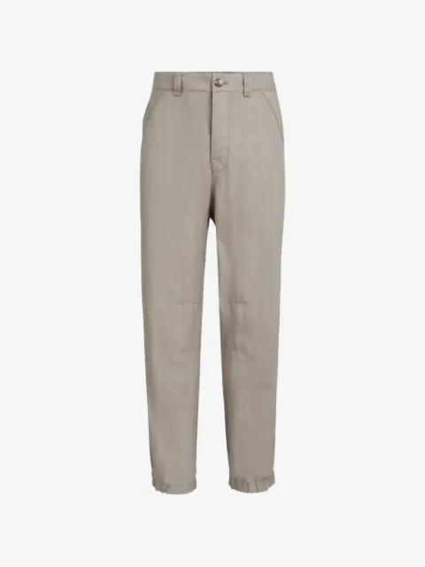 Brunello Cucinelli pantalon en lin à chevrons