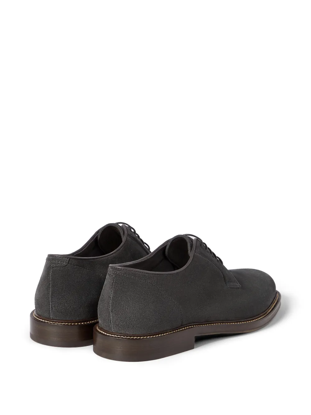 Brunello Cucinelli Kalfsleren derby schoenen Grijs