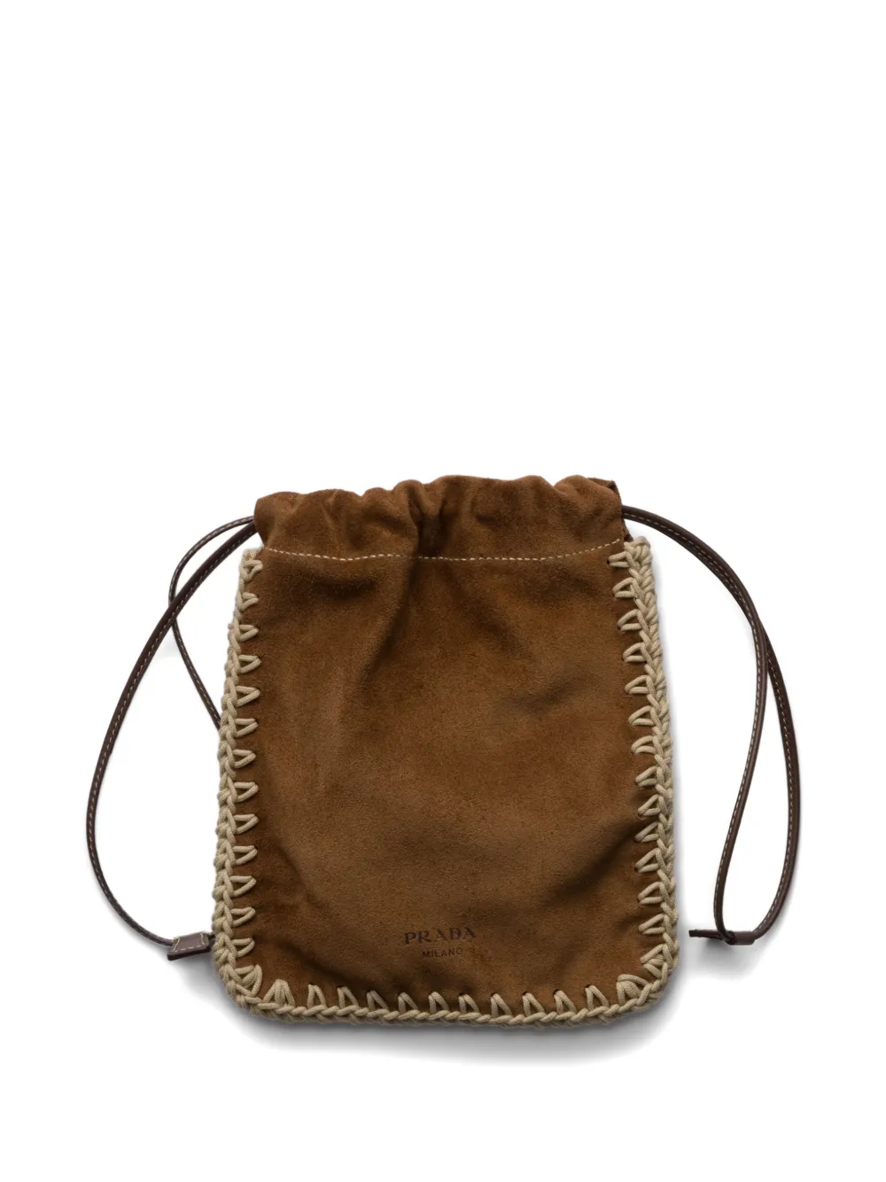 Prada Custodia per smartphone in pelle scamosciata - Marrone