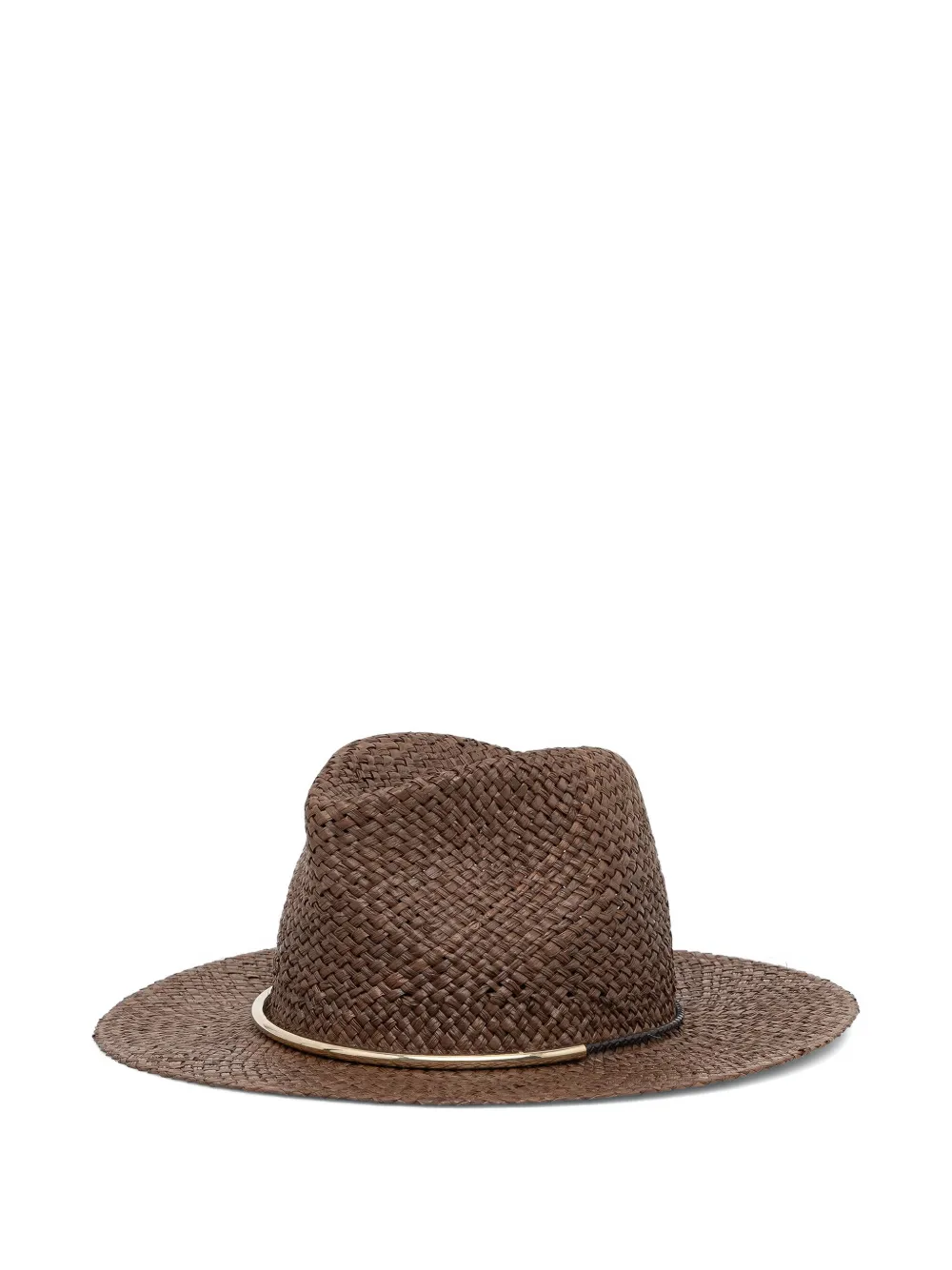 LUISA SPAGNOLI woven fedora hat - Marrone