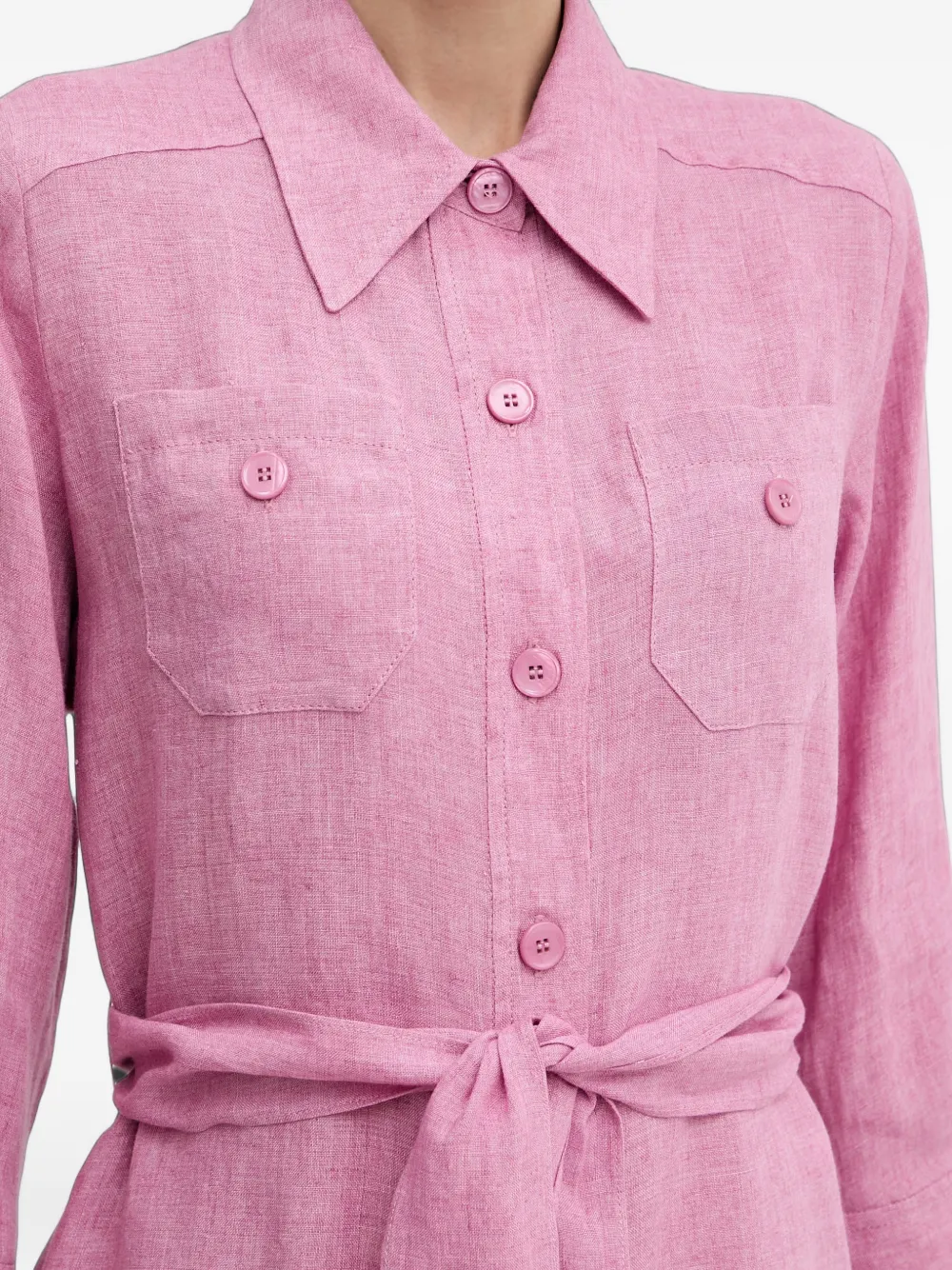 LUISA SPAGNOLI Midi-jurk met ceintuur Roze
