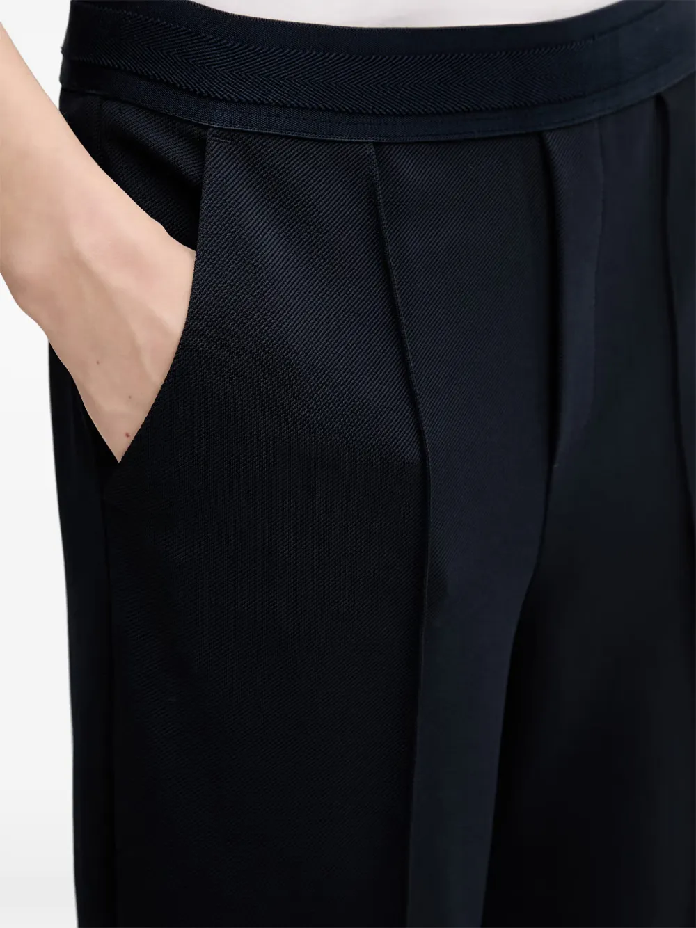 Marc Aurel Straight plooibroek Blauw